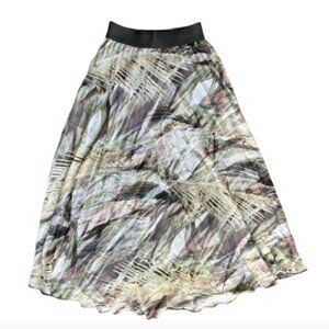 LC Waikiki Maxi Pleated Palm Tree Skirt